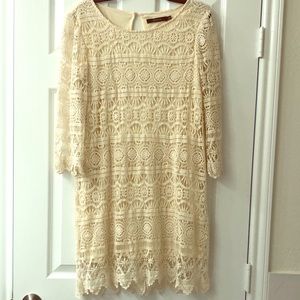 Lace cream dress